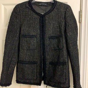 Black Zara textured jacket/blazer